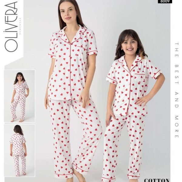 Pijama qırmızı ürəkli