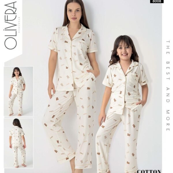 Pijama ayıcıqlı bej