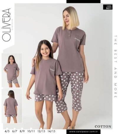 Pijama bənövşəyi şortlu