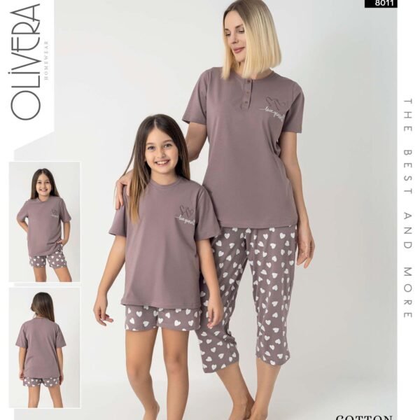 Pijama bənövşəyi şortlu