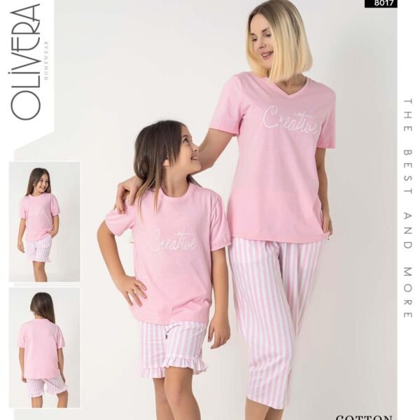 Pijama çəhrayı zolaqlı