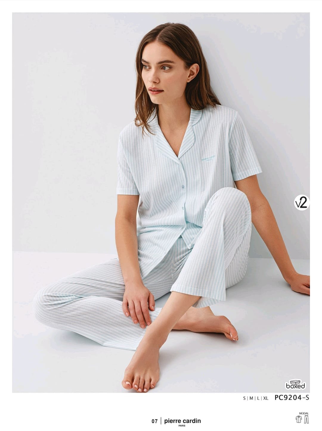 Pijama Pierre Cardin mavi zolaqlı Pijama Pierre Cardin mavi zolaqlı