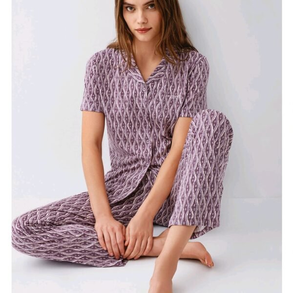 Pijama Pierre Cardin bənövşəyi naxışlı