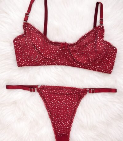 Xallı büstqalter dəsti