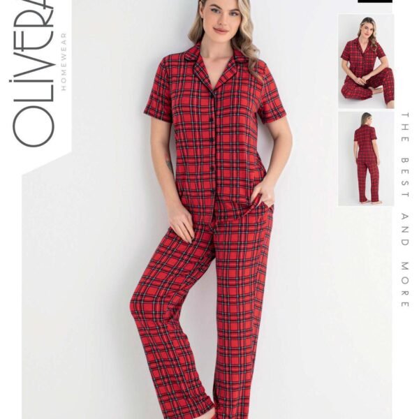 Pijama damalı qırmızı