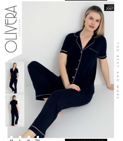 Pijama zolaqlı göy