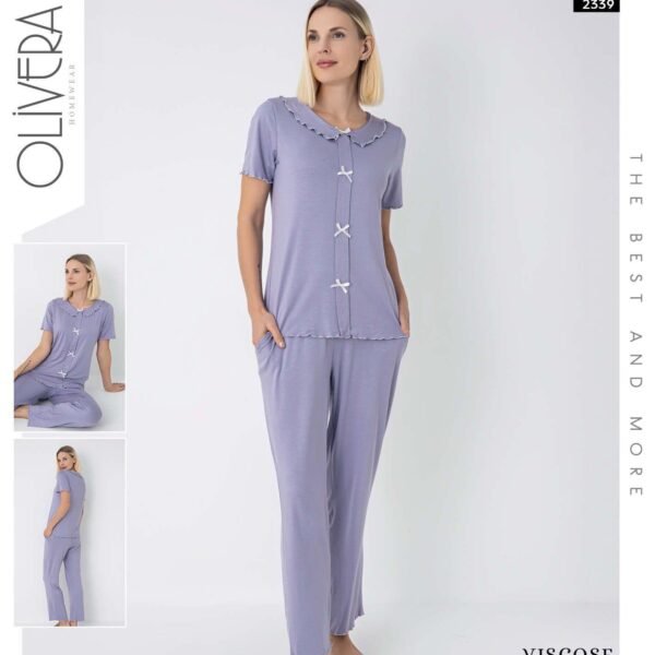 Pijama bənövşəyi bantlı