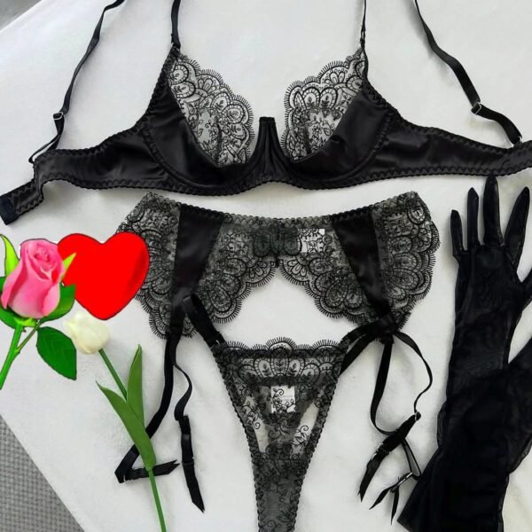 Fantazi qara krujevalı