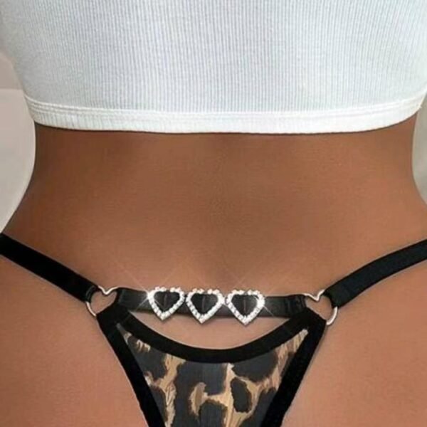 Leopard naxışlı kristal ürəkli fantazi
