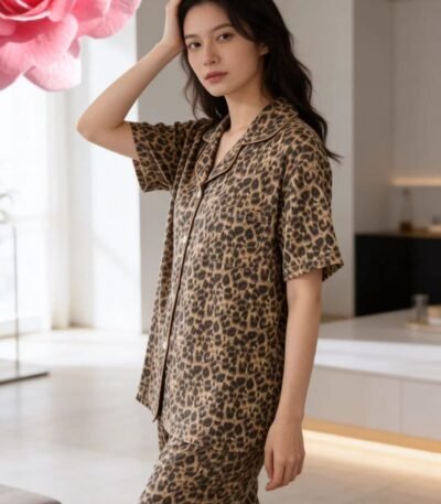 Pijama bəbir naxışlı pambıq
