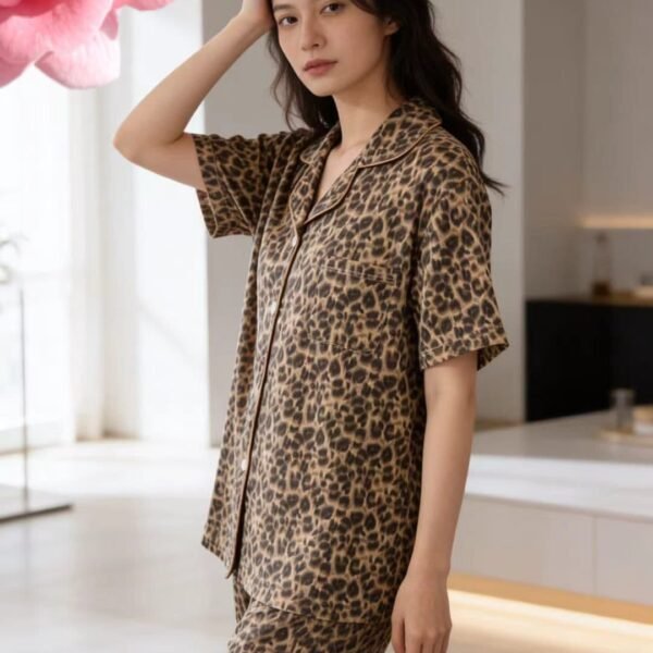 Pijama bəbir naxışlı pambıq