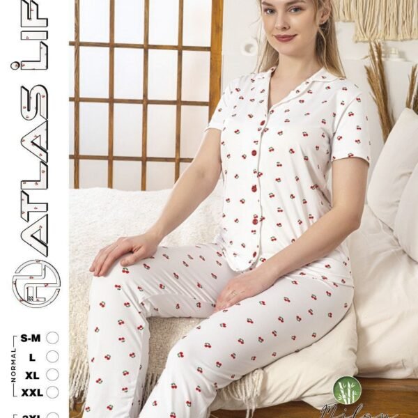 Pijama albalılı pambıq